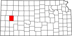 Karte von Scott County innerhalb von Kansas