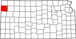 Karte von Sherman County innerhalb von Kansas