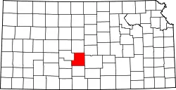 Karte von Stafford County innerhalb von Kansas