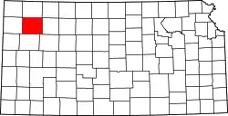 Karte von Thomas County innerhalb von Kansas