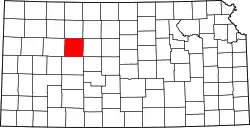 Karte von Trego County innerhalb von Kansas