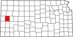 Karte von Wichita County innerhalb von Kansas