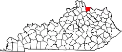 Karte von Bracken County innerhalb von Kentucky