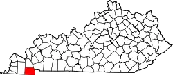 Karte von Calloway County innerhalb von Kentucky