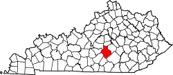 Karte von Casey County innerhalb von Kentucky