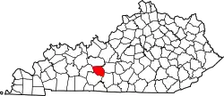 Karte von Edmonson County innerhalb von Kentucky