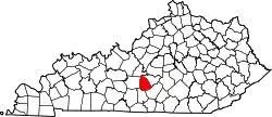 Karte von Green County innerhalb von Kentucky