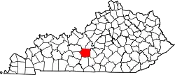 Karte von Hart County innerhalb von Kentucky