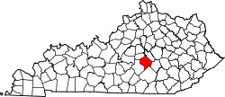 Karte von Lincoln County innerhalb von Kentucky