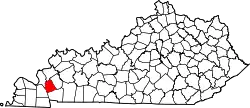 Karte von Lyon County innerhalb von Kentucky