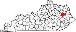 Karte von Morgan County innerhalb von Kentucky