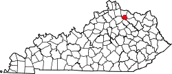Karte von Robertson County innerhalb von Kentucky