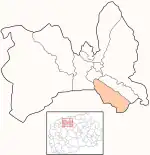 Karte von Nordmazedonien, Position von Opština Kisela Voda hervorgehoben