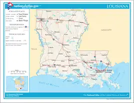 Karte von Louisiana