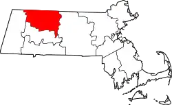 Karte von Franklin County innerhalb von Massachusetts