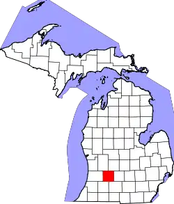 Karte von Barry County innerhalb von Michigan