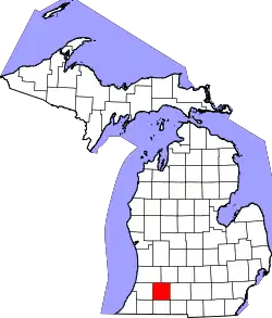Karte von Kalamazoo County innerhalb von Michigan
