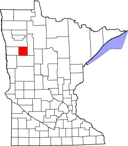 Karte von Mahnomen County innerhalb von Minnesota