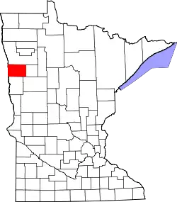 Karte von Norman County innerhalb von Minnesota