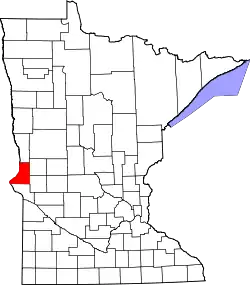 Karte von Traverse County innerhalb von Minnesota