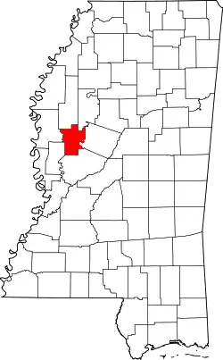 Karte von Humphreys County innerhalb von Mississippi