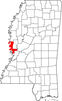 Karte von Issaquena County innerhalb von Mississippi