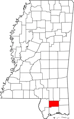 Karte von Stone County innerhalb von Mississippi