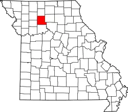 Karte von Livingston County innerhalb von Missouri