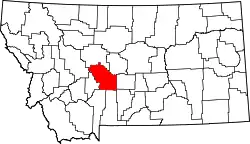 Karte von Meagher County innerhalb von Montana