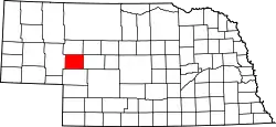 Karte von Arthur County innerhalb von Nebraska