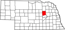 Karte von Boone County innerhalb von Nebraska