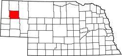 Karte von Box Butte County innerhalb von Nebraska