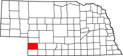 Karte von Chase County innerhalb von Nebraska