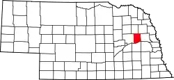 Karte von Colfax County innerhalb von Nebraska