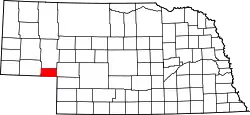Karte von Deuel County innerhalb von Nebraska