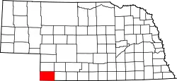 Karte von Dundy County innerhalb von Nebraska