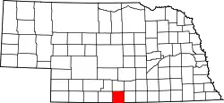 Karte von Harlan County innerhalb von Nebraska