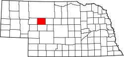 Karte von Hooker County innerhalb von Nebraska