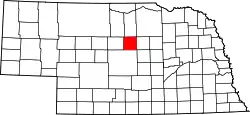 Karte von Loup County innerhalb von Nebraska