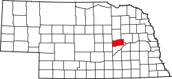 Karte von Nance County innerhalb von Nebraska