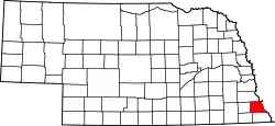 Karte von Nemaha County innerhalb von Nebraska
