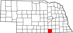 Karte von Nuckolls County innerhalb von Nebraska