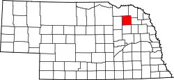 Karte von Pierce County innerhalb von Nebraska