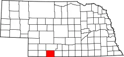 Karte von Red Willow County innerhalb von Nebraska