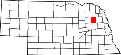 Karte von Stanton County innerhalb von Nebraska