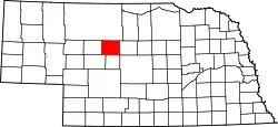 Karte von Thomas County innerhalb von Nebraska