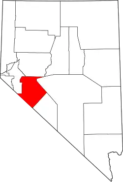 Karte von Mineral County innerhalb von Nevada