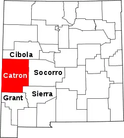 Karte von Catron County innerhalb von New Mexico