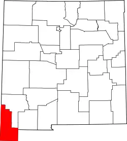 Karte von Hidalgo County innerhalb von New Mexico
