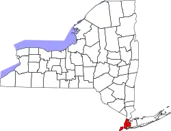 Lage von New York City innerhalb des Staates New York